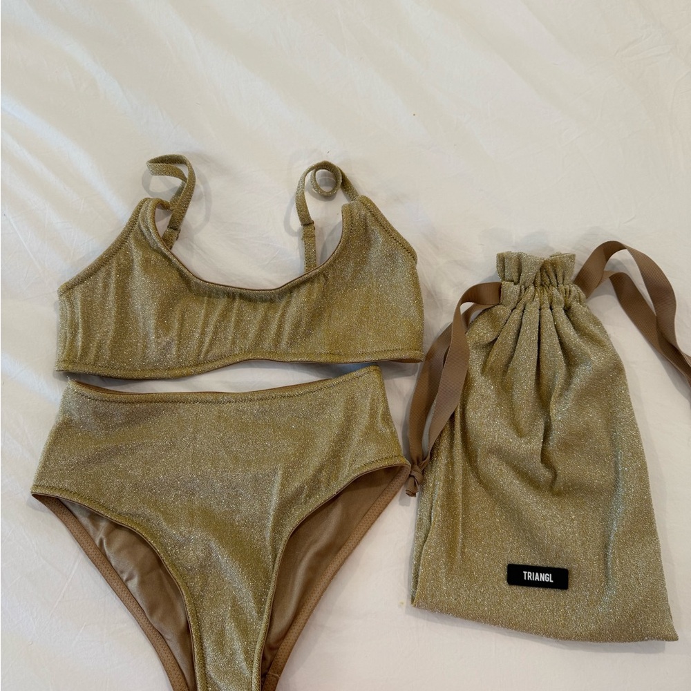Triangl Gold Bikini Set